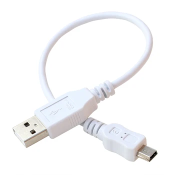 0,2 M Mini USB 5 Pin Údaje Plnenie Krátky Kábel pre Digitálne Fotoaparáty, MP3, MP4