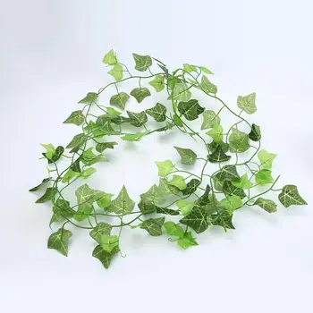 1 KS 210 cm Zelený Hodváb Umelé Visí Ivy List Rastliny Viniča Listy 1Pcs Pre Domáce Kúpeľňa Dekorácie Garden Party Decor 41784
