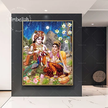 1 Ks Nový Príchod Pána Boha krišnu hinduistickej Módne Nástenné Plagáty Pre Obývacia Izba Moderného Domova Obrázky HD Plátne Obrazy 3513