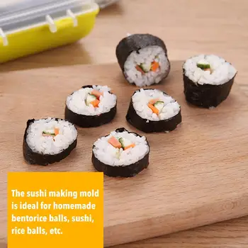 1 Nastavte Sushi Tvorby Plesní Praktické Čas-úspory Ryžové Gule Formy Varenie Nástroj DIY Kuchyňa Sushi Nástroje a Príslušenstvo 26467