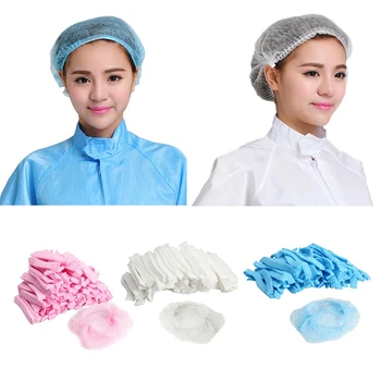 100x Jednorazové Vlasy Hlavy Pokrýva Čistý Disponibilný klobúk, jednoducho použiť a zahodiť, čisté a efektívne. 31976