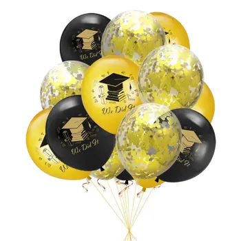 10pcs Štúdia Balóny Gold Silver Black Latex Balón Konfety Balónikov Gratulujeme Grad Party Dekorácie Dodávky