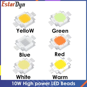 10W LED Integrované High power LED Korálky 10W Biela/Modrá/Červená/Zelená/Žltá/Teplá biela/ 600mA 12.0 V 800-1000LM 24*40mil