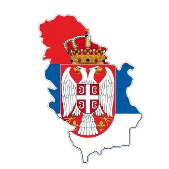 11 CM*15.8 CM Zábavné Srbsko Mapa Vlajka Prilba Odtlačkový Okno, Auto Nálepky, PVC Pokrytie Poškriabaniu Vodotesné 10719