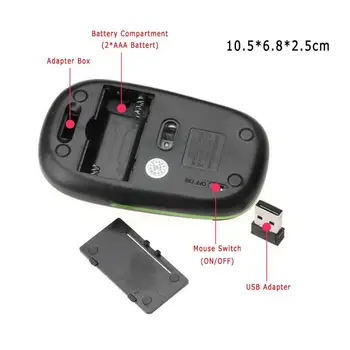 1600dpi Wireless Mouse Nastaviteľné 2,4 Ghz Bezdrôtová Optická Myš pre Hráčov S USB Prijímač Mause Pre PC a Herné Notebooky 7697