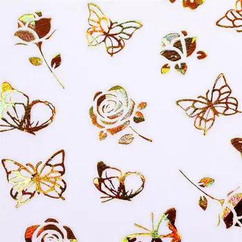 18 Listy Kapmore Farebný Motýľ na Nechty, Nálepky Nepremokavé Necht Nálepky Manikúra Obtlačky 3D Butterfly Nail Art Obtlačky