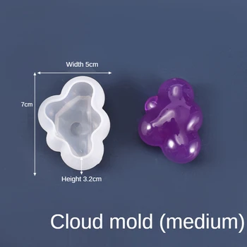 1Pc 3D Cloud Plesne Mydlo Sviečka Plesne Olej Aromaterapia Sviečka DIY Cloud Tvar Sviečka, Takže 3D Silikónové Formy