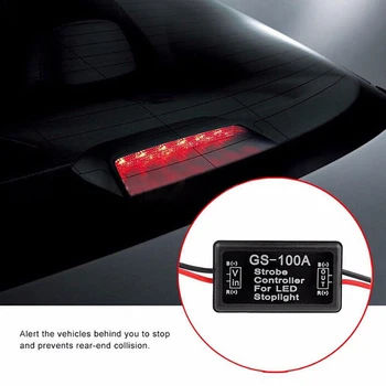 1PC Flash Blesk Vozidla Auto GS-100A Flasher Modul pre Vozidlá Auto LED Brzdové Stop Svetlo Lampy Signálneho Svetla Radič 12V
