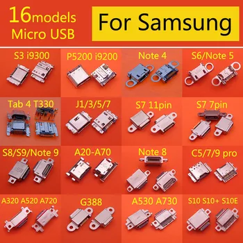 1pc Nabíjací Port Pre Samsung Galaxy S3 i9300 P5200 Poznámka 4 5 8 9 S6 okraji S7 S8 S9 S10 Plus J1 J3 Micro USB Konektor Jack Zásuvka