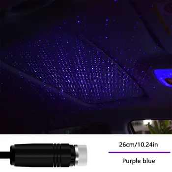 1pc USB LED Auto Strechy Star Nočné Osvetlenie Projektor Interiéru Okolitej Atmosféry Galaxy