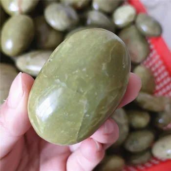 1pcs 40-60 g veľkoobchodné ceny Prírodné minerálne sklo kameň Green opal palm kameň 30709