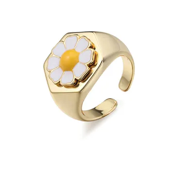 1SET 2021 Kórea New Horúce Malé Daisy Tulipán Kovové Krúžky Náramok Pre Ženy, Dievčatá Šperky Set Dary 1135