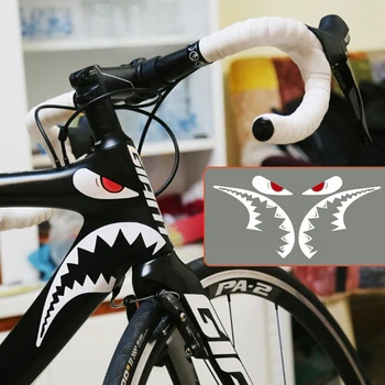 1Set Bicykel Rám Dekorácie-Nálepky Shark hlavová Trubka Nálepky MTB Bike Fixed Gear Nálepky Cyklistické Príslušenstvo 13394