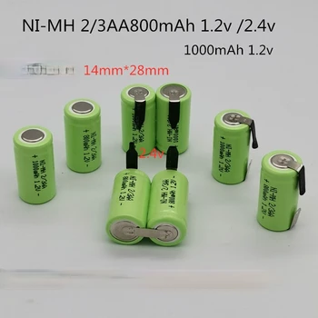 2/3AA 1000mAh 1.2 v/2.4 v Ni-MH batérie 2/3AA1000mAh s obsahom niklu list pre FLYCO Superman holiaci strojček s batériou 26412
