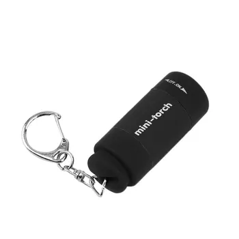 2017 Populárne Mini Keychain Pocket Torch USB Nabíjateľné LED Svetlom Baterky Lampy 0,3 W 25Lm Multicolor Mini-Horák