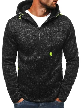 2020 nové jarné a jesenné športové pánske na voľný čas žakárové fleece sveter s Kapucňou, módne muž 4xl 5011