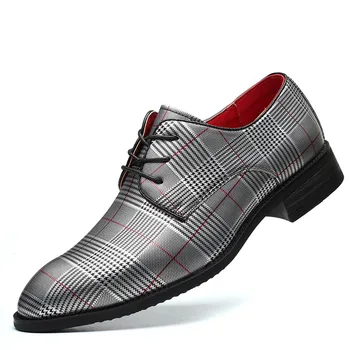 2020 pánskej módy klasické oxford topánky pre dýchať čipky s stožiare, plátno topánky muž formálne šaty 40094