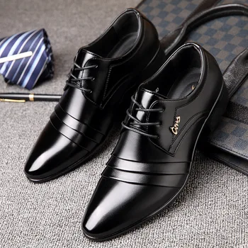 2021 jar a na jeseň pánske topánky business šaty mládež priedušná office čipky pánske topánky kórejský poukázal svadobné topánky