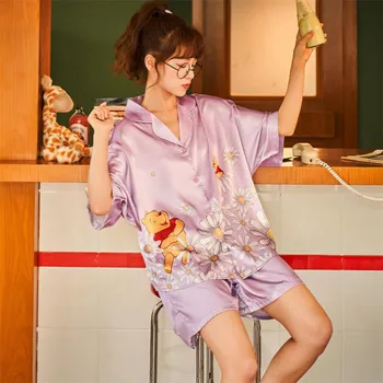 2021 Jar Leto Ženy Pyžamo Nastaviť Kawaii Cartoon Oblečenie Pre Voľný Čas Anime Nosenie Vo Voľnom Čase Harajuku Nightgown Strany Vyhovovali Žena Pijama