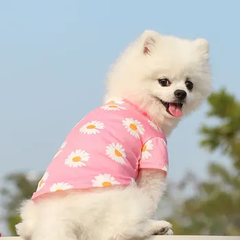 2021 Nové Havajské Psa Košele Letné Plážové Šaty, Vesta Pet Oblečenie Kvetinové T-Shirt Pre Malé Veľké Mačka, Pes Čivava XS-5XL