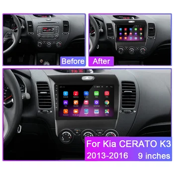 2Din Android 10 RAM 2G ROM32G Auto Rádio Multimediálny Prehrávač car DVD pre Kia CERATO K3 FORTE 2013 2016 gps navigácie