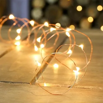 2m/3m/5m/10m Batérie/USB LED Vianočné Rozprávky String Svetlá Nový Rok Garland Opony Lampa Dovolenku Dekor Pre Domáce Spálne Okno 13591