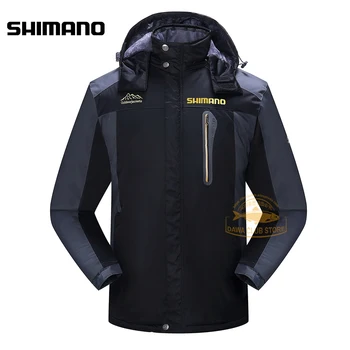 -30 Stupňov Nové Shimano Rybárske Bundy Jeseň Zimné Nepremokavé Teplé Rybárske Oblečenie Mužov Hrubé Fleece Vonkajšie Rybárske Coats