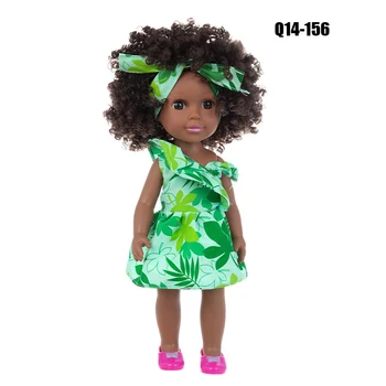 35 cm Africké Čierne Baby Doll Afro Kučeravé Vlasy, Čierna Koža, Baby, Deti, Hračka 20287