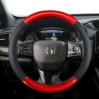 38 CM Originálny Kožený Volant, Poťahy na Honda Accord Mesto Občianske Fit Brio CRV HRV Mobilio Odyssey Príslušenstvo 12847