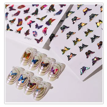 3D Butterfly Nail Art Nálepky, Lepiace Jazdcov Farebné Transfer na Nechty, Nálepky Filmy Zábaly Dekorácie Manikúra SANA889 10466
