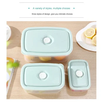 3ks Transparentné Potraviny v Čerstvom stave-vedenie Okno Plastové Potravín Kontajner Multi Kapacita Bento Box Chladnička Mikrovlnná Kuchyňa Úložný Box