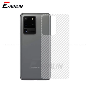 5 ks/veľa Mäkké 3D Carbon Fiber Späť Fólia Pre Samsung Galaxy Note 20 10 9 S21 S20 Ultra FE S10 Lite 5G Plus Zadné Screen Protector