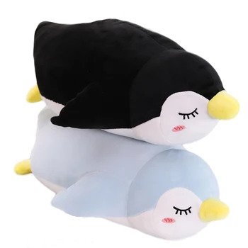 50 cm 70 cm super mäkký plyšový tučniak hračky plyšové zvieratko penguin mäkký vankúš čierna modrá deti hračka darček k narodeninám