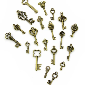 50pcs/veľa Antické Bronzové Pozlátené Zliatiny Zinku Malé Láska Kľúč Kúzlo Pre Ručné Diy Šperky Zistenia Príslušenstvo