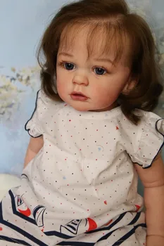60 CM, 3D-Farba Pokožky, Mäkké Silikónové Látkové Telo Reborn Baby Doll Hračky Pre Dievča Ako Skutočný Dlhé Vlasy Princezná Batoľa Tayra Bebe