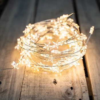 60 LED Star Víla String Svetlá Vianočné Osvetlenie Vonkajšie Vnútorné, Terasa, Dekorácie Dovolenku Backyad Izba Dekor Domov Záhrada Svadbu 54484
