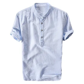 6820--Krátke rukávy T-shirt muž bavlna jednofarebné tričko pol rukávom letné tričko klesnutie tričko príliv oblečenie