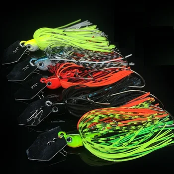 7cm 13g 17g Slicone Tail Chatterbait Vibrating Wobble Fishing Jig Lure 13047