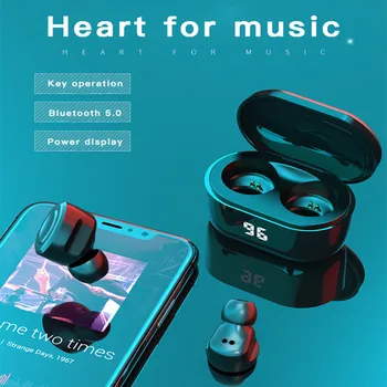 A6 TWS Bezdrôtové Bluetooth-kompatibilný Headset Stereo Nepremokavé Športové Slúchadlá Hráči Slúchadlá Pre Iphone Xiao Huawei Samsung