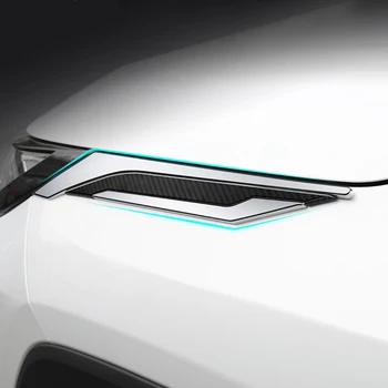 ABS Zrkadlo Povrchu Auto Leaf Stravovanie Dekorácie na Žraločie Žiabre Nálepka Pre Toyota RAV4 2019 2020 2021 RAV 4 XA50 Príslušenstvo 756
