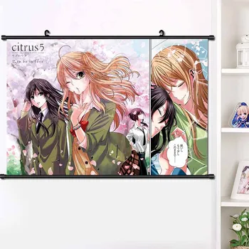 Anime Citrusové Aihara Mei Taniguchi Harumi Stenu Obrázok, Plagát Prejdite Plátno Manga Wall Art Decor Plagát Prejdite Maľovanie