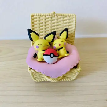 Anime Pokémon bikachu Divu, Žaba Osiva Tuku Ding Bawang Kvet Q Verzia Box Vajcia Dekorácie Zbierky darček Malý kôš bábika 7427