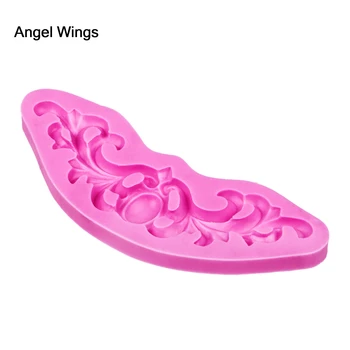 Anjelské Krídla potravinársky 3D fondant tortu silikónové formy čipky pre ílu polyméru čokoládové pečivo cukroviniek dekorácie nástroje F1221 4197