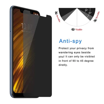 Anti-spy Ochranné Sklo pre Xiao Mi 9T Pro Screen Protector pre Mi 6 Hrať Pocophone F1 Tvrdeného Skla pre Mi 8 SE Lite