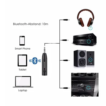Auto Bluetooth 5.0 Prijímač 3.5 mm Aux Audio Music Wirless Adaptér Stereo Reproduktor, Podpora Bluetooth A2DP Prehrávanie Zvuku 3849