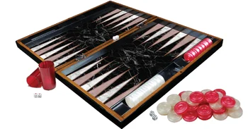 Backgammon Luxusné Drevené Dosky Nastaviť VYSOKÚ KVALITU Leštené Vzor XXL Veľkosť Dáma Rodiny Strany Dospelých Zábavné Hry
