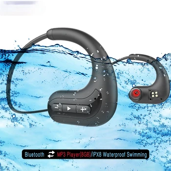 Bezdrôtové slúchadlá Bluetooth Slúchadlá 8GB IPX8 Vodotesné MP3 Prehrávač Hudby Plávanie, Potápanie, Šport Headset Pre všetky smartphone 1255