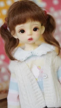 BJD bábiku šaty, vhodné pre veľkosti 1-6 YOSD blúzka čipky golier sveter bábika príslušenstvo