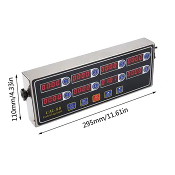CAL-8B Prenosné Calculagraph 8 Kanálový Digitálny Časovač Kuchyni Varenie Načasovanie LCD Displej Hodiny Trasie Pripomienka Dropshipping