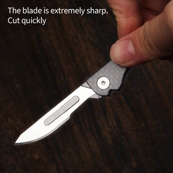 Carbon fiber skladací nôž vonkajšie self-defense nôž vreckový nôž ostrý nôž express nôž multi-funkčný nástroj nôž 27385